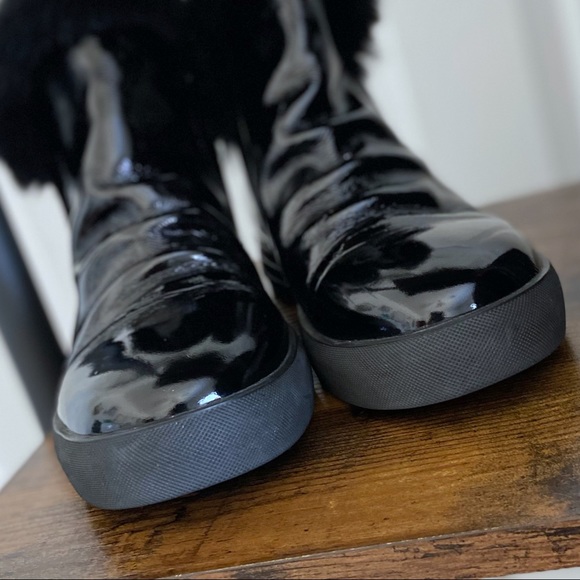 Patent Leather, Faux Fur Lined, Slip-On BOOTIES⭐️ So Cute - Picture 8 of 12